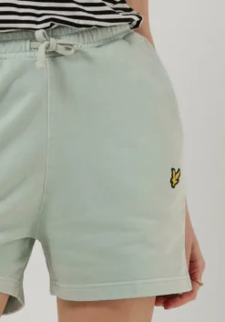 mint lyle & scott broeken pigment dye sweatshort