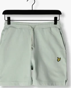 mint lyle & scott broeken pigment dye sweatshort