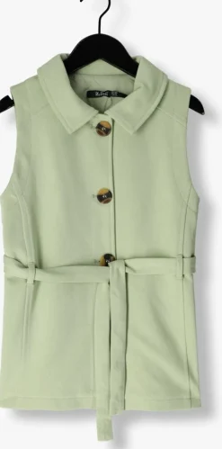 mint nobell gilet tika girls gilet with belt jade green