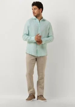 mint profuomo casual overhemd shirt x-cutaway sc linnen