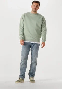 mint pure path sweater loose fit crewneck ls sweaters