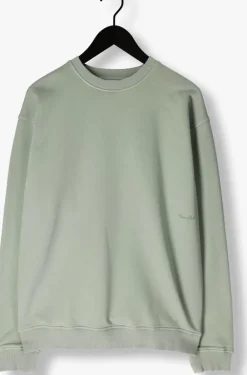 mint pure path sweater loose fit crewneck ls sweaters