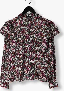 multi alix the label blouses ladies woven blurry flower blouse
