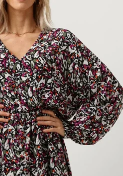 multi alix the label mini jurk ladies woven blurry flower wrap dress