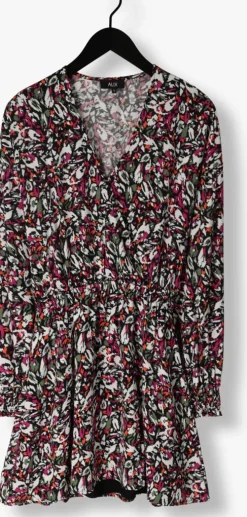 multi alix the label mini jurk ladies woven blurry flower wrap dress