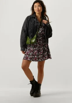 multi alix the label mini jurk ladies woven blurry flower wrap dress