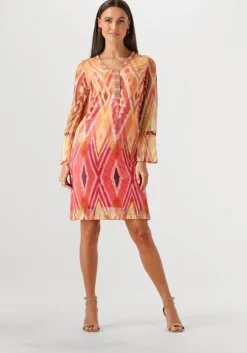 multi ana alcazar midi jurk dress sleeves 041225-3663