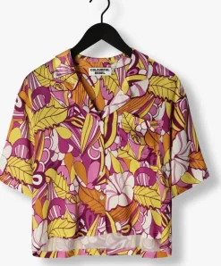 multi colourful rebel blouses celeste floral short sleeve blouse