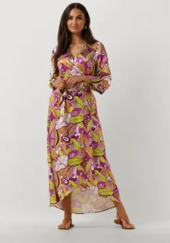 multi colourful rebel maxi jurk lela floral wrap maxi dress