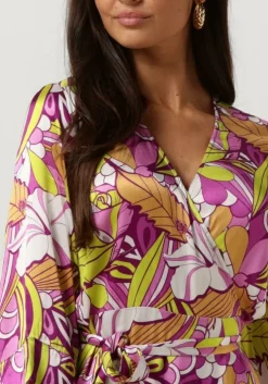 multi colourful rebel maxi jurk lela floral wrap maxi dress