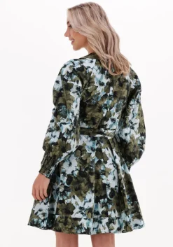 multi gestuz mini jurk blishagz wrap dress