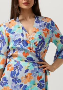 multi jansen amsterdam maxi jurk wp549 printed long wrap dress