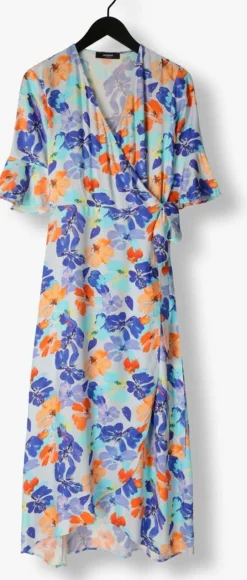 multi jansen amsterdam maxi jurk wp549 printed long wrap dress