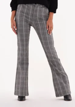 multi minus flared broek carma check flared pants