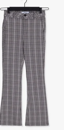 multi minus flared broek carma check flared pants