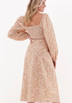 multi na-kd midi jurk cups detail cotton ls midi dress