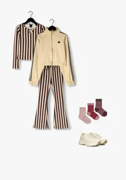 multi nik & nik flared broek striped flared pants