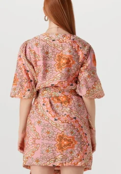 multi object mini jurk objholly 2/4 re short wrap dress 138