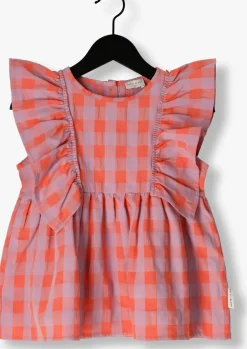 multi petit blush blouses ruffle blouse check