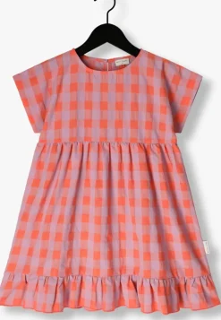 multi petit blush mini jurk julie dress check