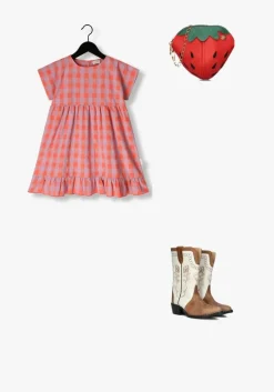 multi petit blush mini jurk julie dress check