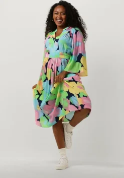 multi pom amsterdam midi jurk cherry blossom dress