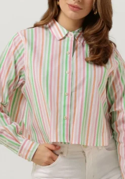 multi scotch & soda blouses multi striped boxy fit shirt