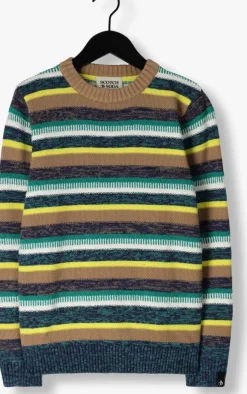 multi scotch & soda trui yarn-dyed striped pullover