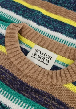 multi scotch & soda trui yarn-dyed striped pullover