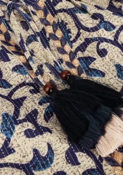 multi summum blouses 3/4 sleeve top block print