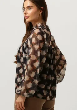 multi summum blouses jersey smocked top blurred star print