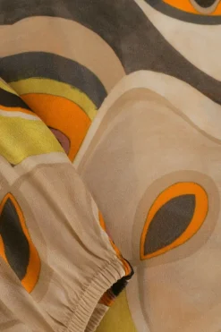 multi summum blouses top v neck bold flower