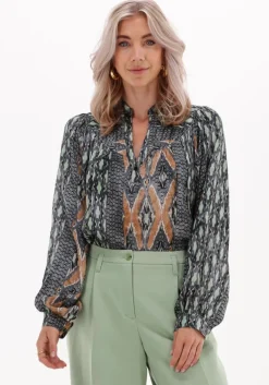 multi summum blouses top ikat mix viscose