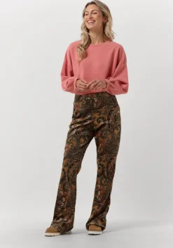 multi summum flared broek trousers paisley velvet