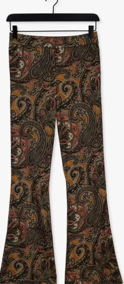 multi summum flared broek trousers paisley velvet