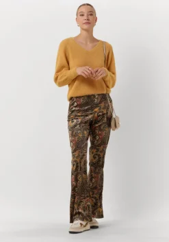 multi summum flared broek trousers paisley velvet
