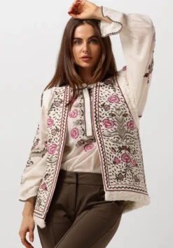 multi summum gilet gilet embroidered velours