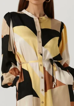 multi summum midi jurk dress graphic lines