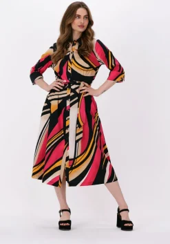 multi summum midi jurk dress big swirls