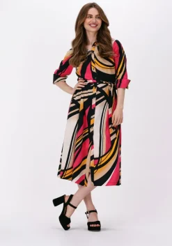 multi summum midi jurk dress big swirls