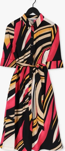 multi summum midi jurk dress big swirls