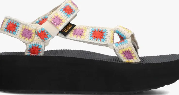 multi teva sandalen w flatform universal crochet