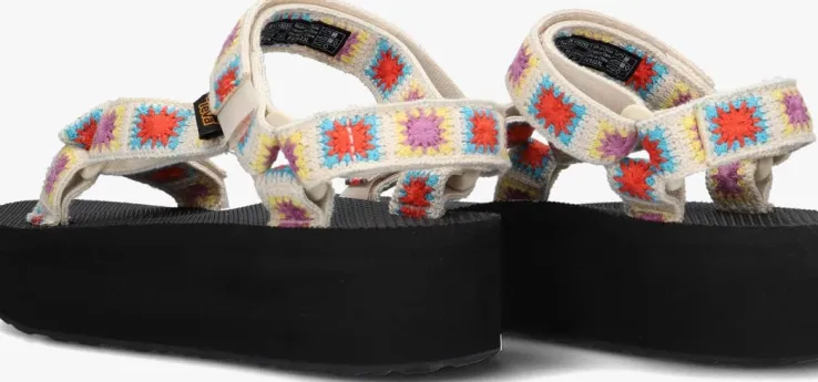 multi teva sandalen w flatform universal crochet