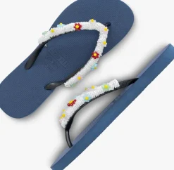 multi uzurii teenslippers flowery white aby