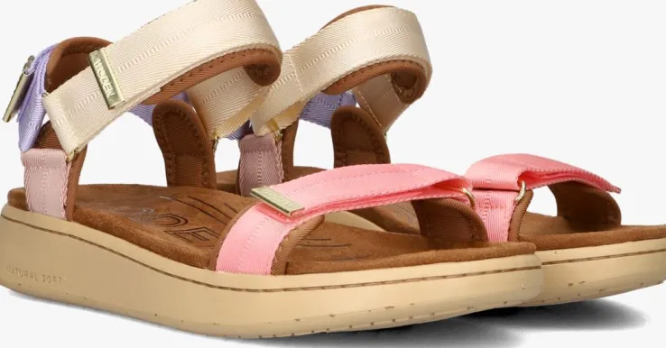 multi woden platte sandalen line