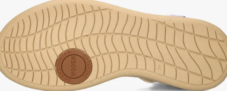 multi woden platte sandalen line