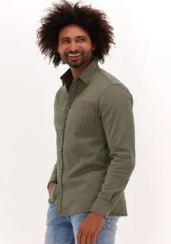 olijf anerkjendt casual overhemd aklenny twill shirt