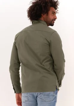 olijf anerkjendt casual overhemd aklenny twill shirt