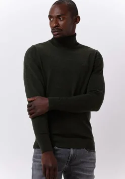 olijf calvin klein coltrui merino turtle neck