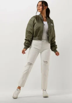 olijf calvin klein jack satin bomber